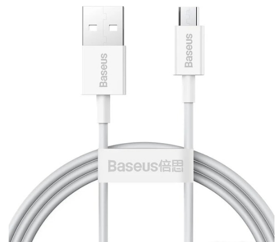 Кабель Baseus CAMYS-02 Superior Series Fast Charging Data Cable USB to Micro USB 2A силиконовый 1m White