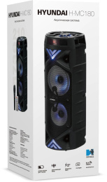 Минисистема Hyundai H-MC180 черный 80Вт FM USB BT SD/MMC