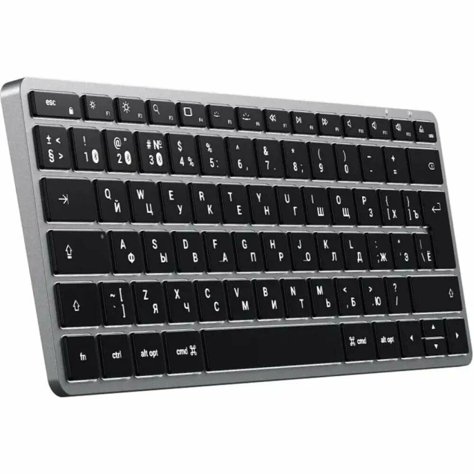 Беспроводная клавиатура Satechi Slim X1 Bluetooth Keyboard-RU. Раскладка - Русская. Цвет- Серый космос.
