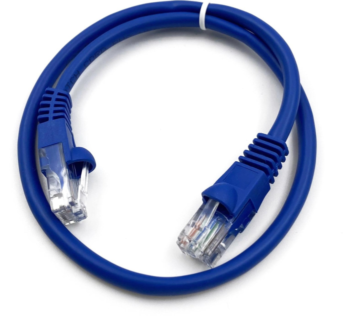 Патч-корд Buro UTP 4 пары cat.5E CCA molded 0.25м голубой RJ-45 m -RJ-45 m 14424851
