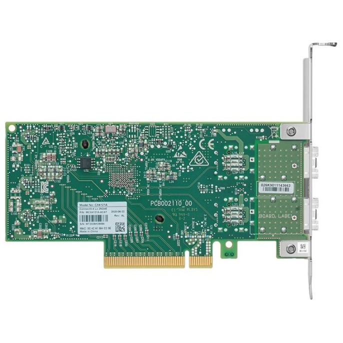Сетевая карта ConnectX-4 Lx EN network interface card, 25GbE dual-port SFP28, PCIe3.0 x8, tall bracket, ROHS R6 (MCX4121A-ACAT)