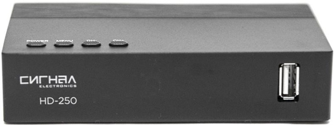 Ресивер DVB-T2 Сигнал Эфир HD-250, черный
