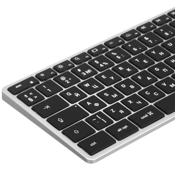 Беспроводная клавиатура Satechi Slim X3 Bluetooth Keyboard-RU. Раскладка - Русская. Цвет: серебристый