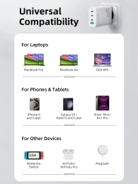 Зарядное устройство CABLETIME G120W CT-GAN120-PW GaN PD3.1 3C1A 120 Вт, белый