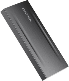 Накопитель SSD Digma USB3.2 Gen2x2 256GB DGSM8256G2MGG MEGA X 1.8" темно-серый