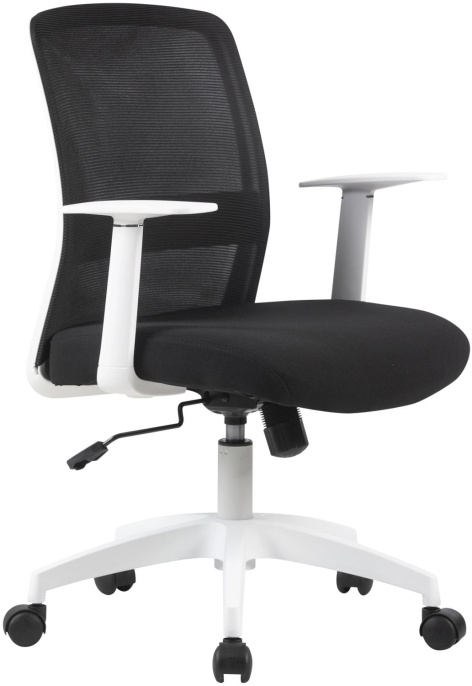 Кресло Cactus CS-WMC333-BK, сетка/ткань, до 100кг, фиксированные подлокотники,  черный