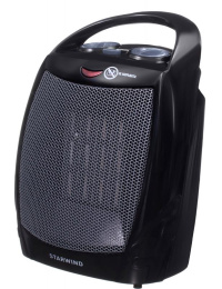 Тепловентилятор керамический StarWind SHV2005,  1600Вт,  с термостатом, 2 режима, черный,  серый