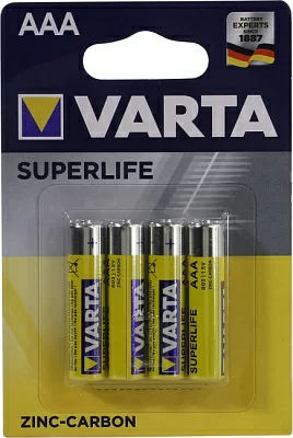 Элемент питания VARTA SUPERLIFE 2003-4 Size"AAA" 1.5V (Zinc-Carbon) уп.4 шт