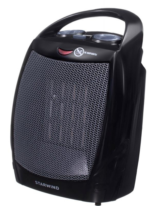 Тепловентилятор керамический StarWind SHV2005,  1600Вт,  с термостатом, 2 режима, черный,  серый