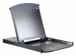 KVM консоль switch ATEN KL1116VN-AXA-RG , KVM, 1 local user USB/VGA/DVI-D конс.LCD 19"+32 IP user 16 cpu/порт/port PS2/USB/Sun+VGA /RS232, без модулей