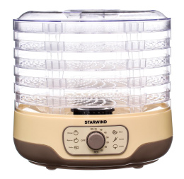 Сушилка для овощей и фруктов STARWIND SFD2520,  бежевый,  5 поддонов