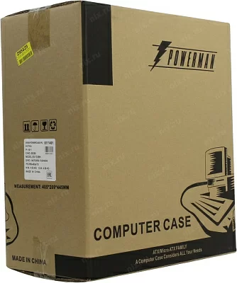 Корпус Minitower Powerman ES-722BK MicroATX без БП 6113479