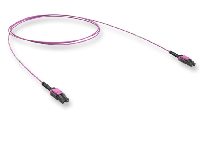 Оптический патчкорд LC/LC Duplex Uniboot, Push-Pull-Boot, 50/125 OM4, FRNC, ULL, 15 м 89114009