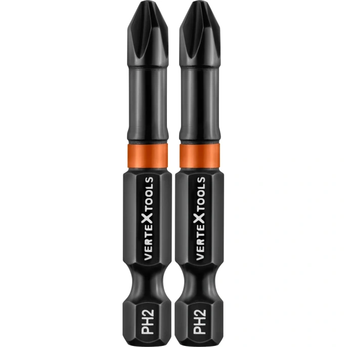 Набор бит IMPACT PH2, 50 мм, 2 шт vertextools IP-PH2-50-2