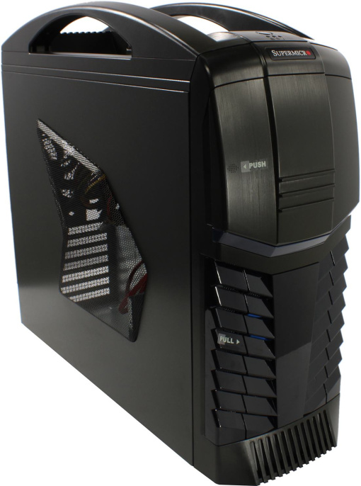 Корпус Supermicro SuperChassis CSE-732G-500B Mid Tower/серверный, БП 500 Вт, для плат eATX, в комплекте 1 вентилятор, 2xUSB 2.0, 2xUSB-A 3.2 5Гбит/с, цвет черный Retail