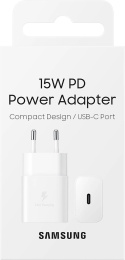 Сетевое зарядное устройство Samsung EP-T1510N,  USB-C, 15Вт, 2A, белый [ep-t1510nwegeu]