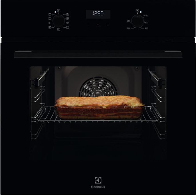 Духовой шкаф электрический Electrolux EOF5C50BZ,  65л,  дверца с 2 стеклами,  черный