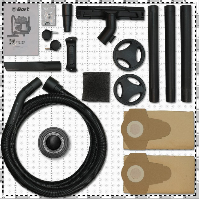 Строительный пылесос Bort BSS-1215,  синий [93417784]