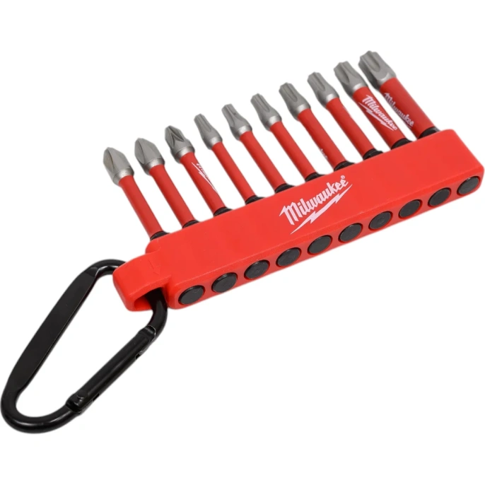 Набор бит 10 шт с карабином Milwaukee 4932480941