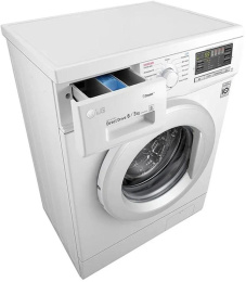 Стиральная машина LG F1296CDS0X, с фронтальной загрузкой, 6кг, 1200об/мин, с паром, с сушкой, инверторная