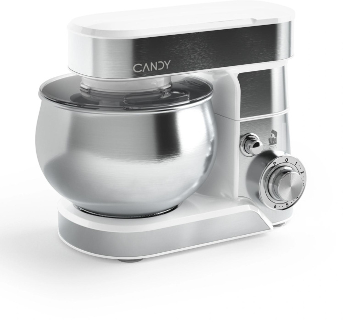 Миксер планетарный Candy CM-501, 900Вт, серебристый/белый [f00nh0m00ru]