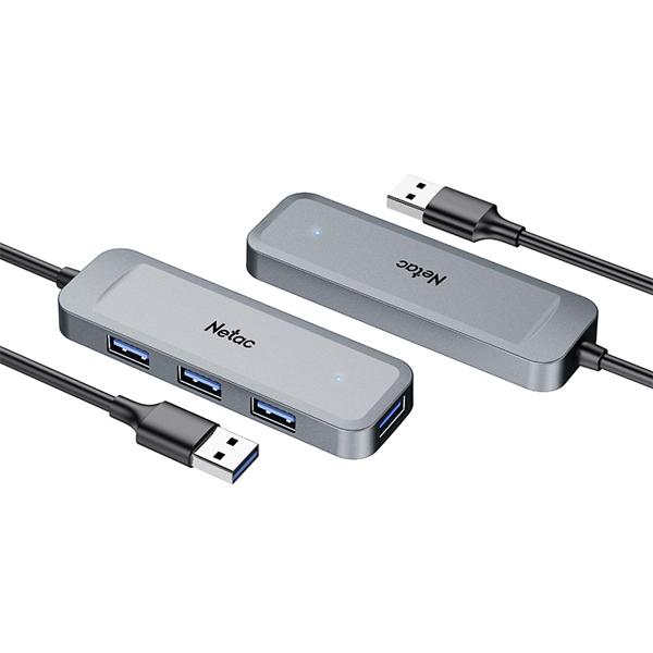 NETAC USB-концентратор Netac USB Hub WF11, USB-A to USB3.0*4 repl. NT08WF11-30GR WF11GYCN