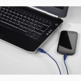 Кабель Hama Flexi-Slim 135785 USB m -USB Type-C m 0.75м синий