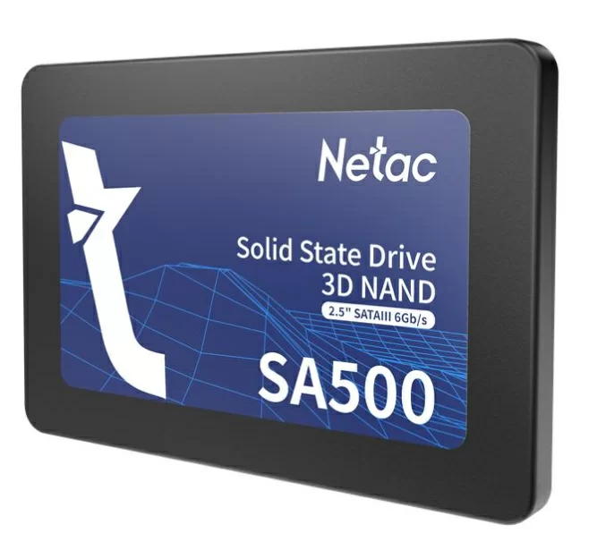 SSD накопитель Netac SSD SA500 480GB 2.5 SATAIII 3D NAND, R/W up to 520/450MB/s, TBW 240TB, 3y wty