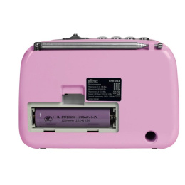 RITMIX RPR-033 PINK {Радиоприёмник порт 3хдиапазонный FM/AM/SW, Bluetooth v.5.3, воспр. с USB и с карт памяти micro SD до 32Gb , динамик 52мм 5 Вт 4 Ом}