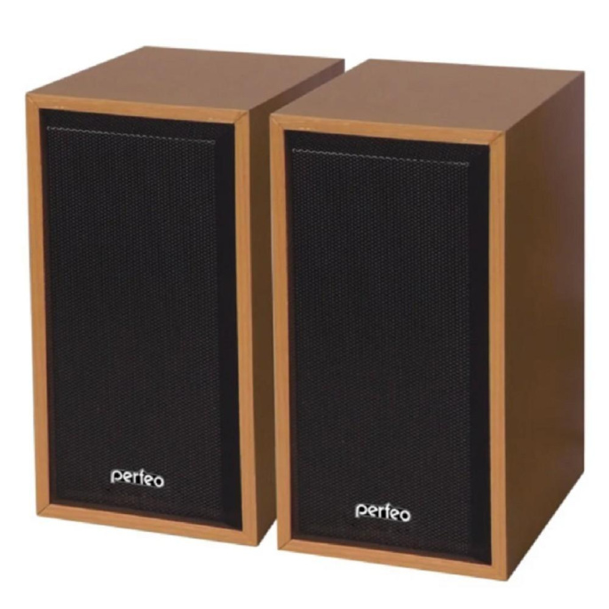 Perfeo колонки "Cabinet" 2.0, мощность 2х3 Вт RMS , бук дерево, USB PF-84-WD