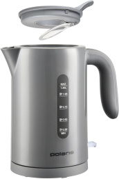 Чайник электрический Polaris PWK 1220C 1.2л. 2200Вт серый корпус: пластик