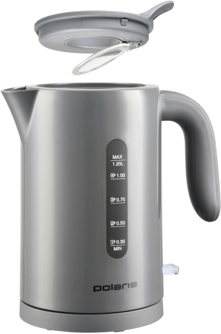 Чайник электрический Polaris PWK 1220C 1.2л. 2200Вт серый корпус: пластик
