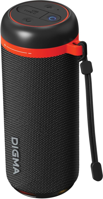 Колонка портативная Digma D-PS1521, 16Вт, черный [ps1521b]