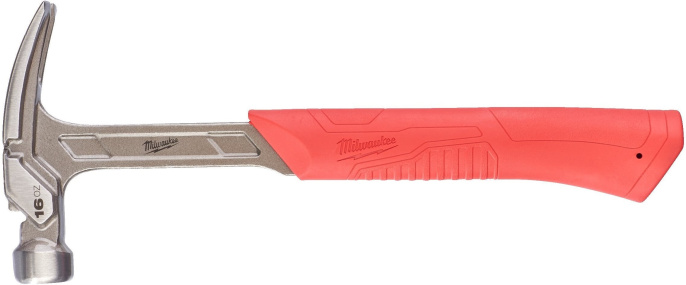 Стальной молоток Milwaukee с закругленным гвоздодером 20 унций, 570 г 4932478656