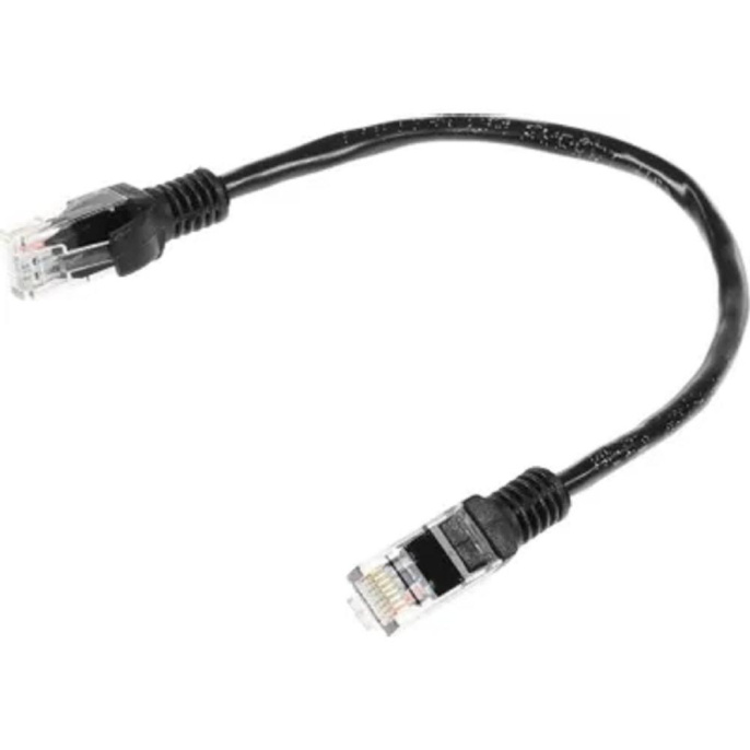 Патч-корд PREMIER PP12-0.25M/BK литой molded , UTP, кат.5E, 0.25м, 4 пары, 26AWG, алюминий омедненный, многожильный, черный