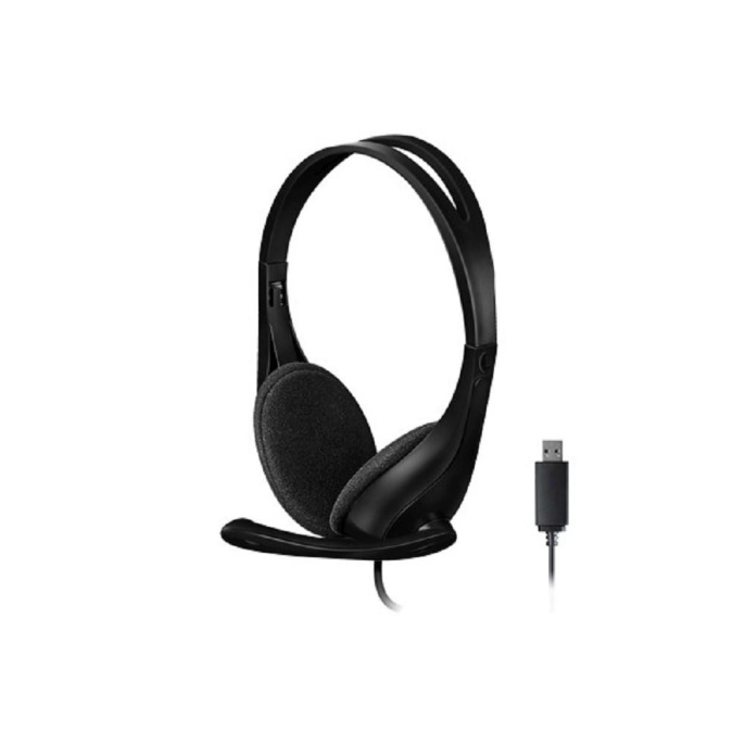 A4Tech HU-9 черный 1.8м накладные USB оголовье HU-9 BLACK