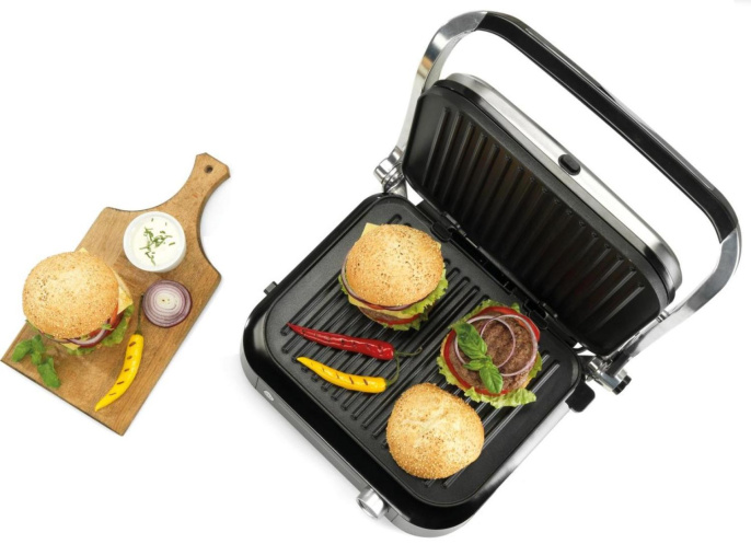 Электрогриль Gorenje GCG2100S,  черный и серебристый