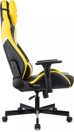 Кресло игровое Knight Thunder 5X черный/желтый экокожа с подголов. крестов. металл