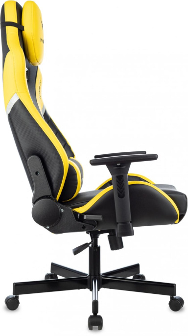 Кресло игровое Knight Thunder 5X черный/желтый экокожа с подголов. крестов. металл