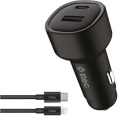 Автомобильное зарядное устройство TTEC 2CKP02LS SmartCharger Duo PD 48W Vehicle Fast Charger USB-C+USB-A с кабелем USB-C-Lightning. Цвет: черный