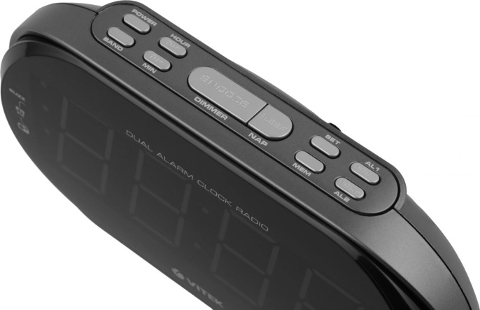 Радиобудильник Vitek VT-6610, серебристый