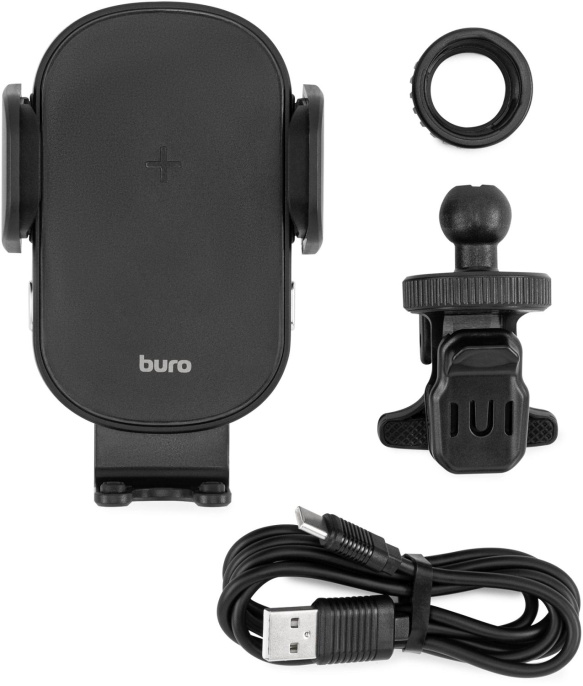 Автомобильное зарядное устройство Buro BUQC15,  USB-C, 15Вт, 2.5A, черный [buq15ac00bk]