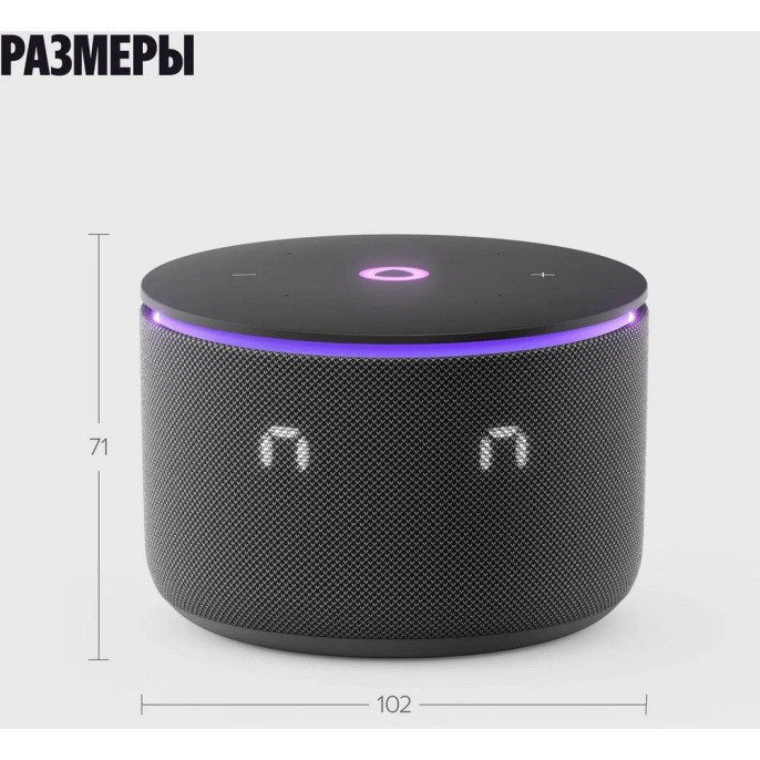 Умная колонка ЯНДЕКС Станция Мини 3 Про, 18Вт, с Алисой, черный Zigbee [yndx-00059blk]