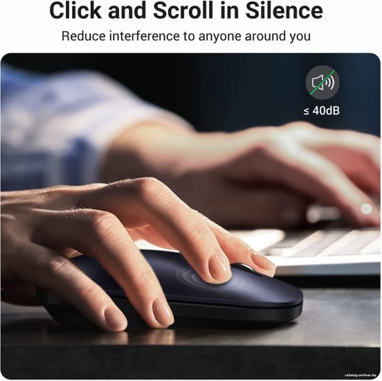 Беспроводная компьютерная мышь UGREEN MU001 90374 Portable Wireless Mouse. Цвет: зеленый