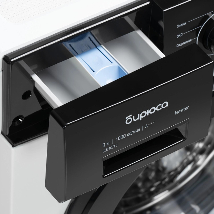 Стиральная машина Бирюса WM-SL610/15, с фронтальной загрузкой, 6кг, 1000об/мин, с паром, инверторная