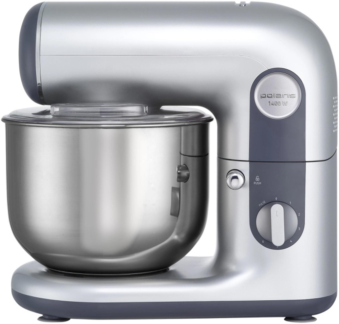 Миксер планетарный Polaris PKM 1403, 1400Вт, серебристый