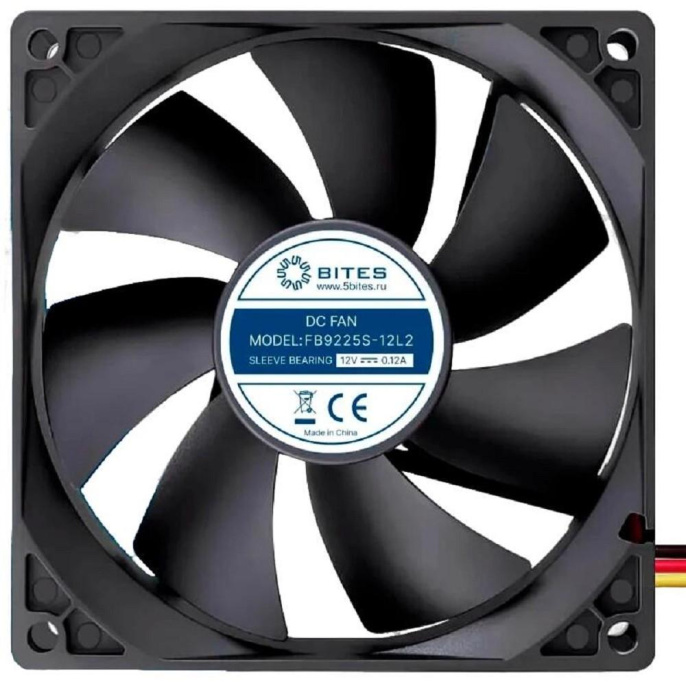 5bites Вентилятор FB9225S-12L2 92X25 / SLEEVE / 1800RPM / 2P