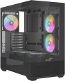 Корпус ПК без блока питания Case SAMA V40 Black, Midi-Tower, TG, 6x120mm ARGB, 2xUSB 3.0 + 1xUSB 3.1 Type-C, ATX, mATX, mITX Black V40-BKADA6X1-GL