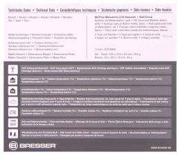 Метеостанция Bresser MyTime Meteotime LCD, белые