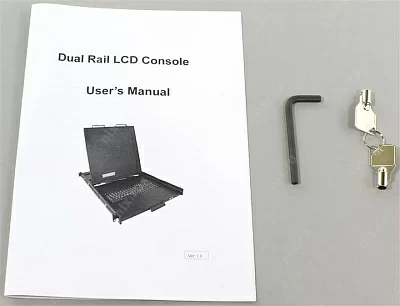 Коммутатор Procase Duos17 1U выдвижная Dual Rail PS/2 USB консоль с LCD 17" для переключателей KVM